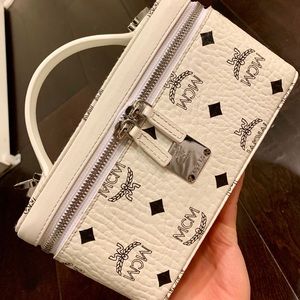 MCM Authentic Rockstar Vanity Case Bag White